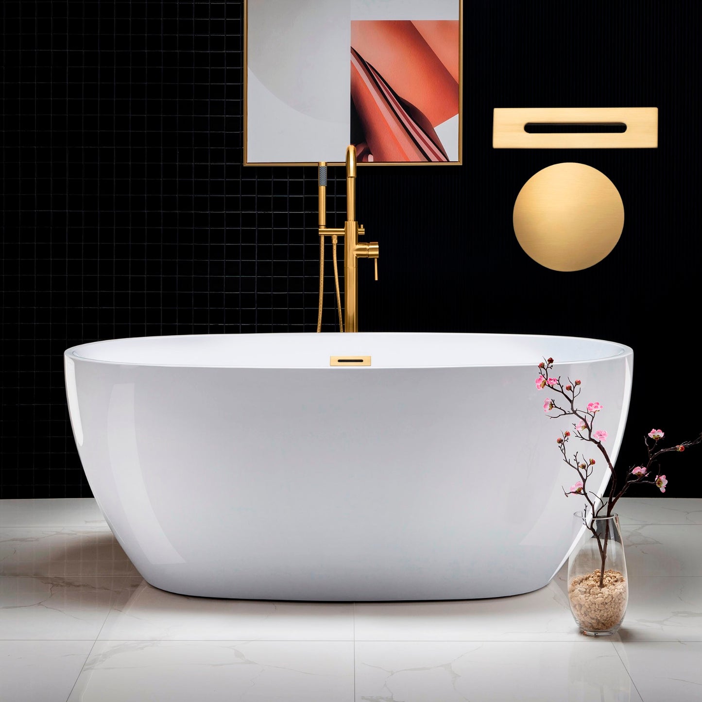 Aerie 59" Freestanding Bathtub