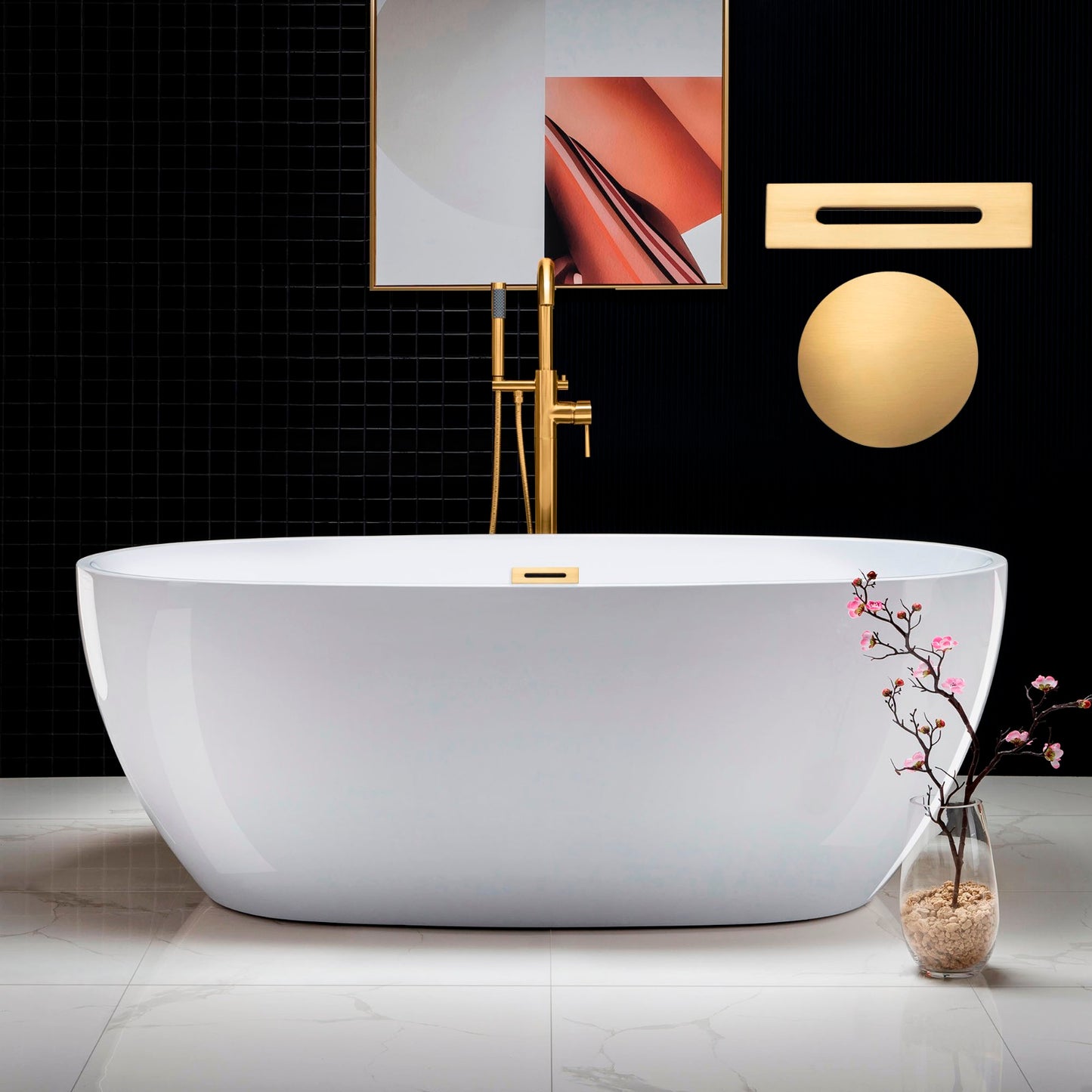 Aerie 67" Freestanding Bathtub