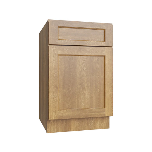 RTA 21"W Kitchen Base Cabinet with Single Door and Single Drawer in Brooklyn Fawn