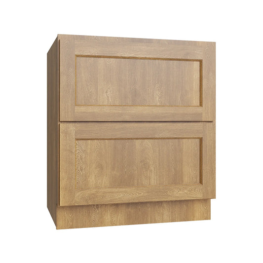RTA 36"W Kitchen Two Drawer Base Cabinet in Brooklyn Fawn