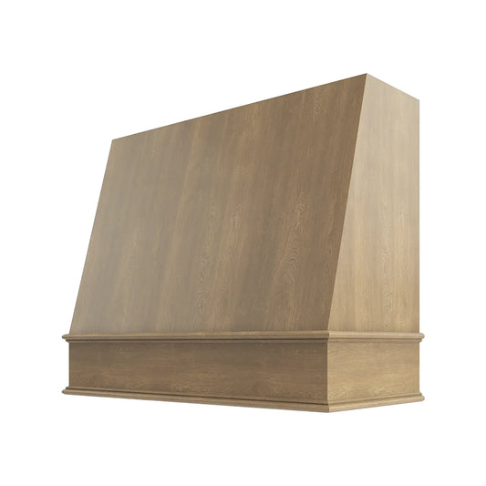 RTA 48"W x 30"H Kitchen Angled Hood Cover Classic Trim in Brooklyn Fawn