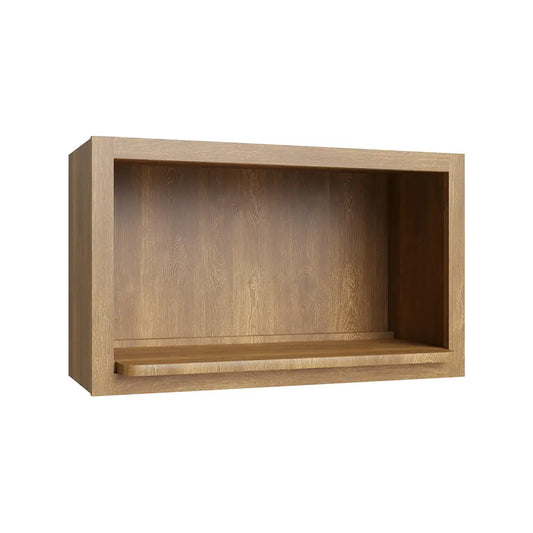 RTA 30"W x 18"H Kitchen Wall Microwave Cabinet with Double Doors in Brooklyn Fawn