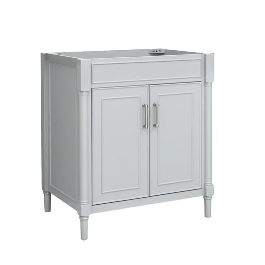 Bristol 30" Freestanding Bathroom Vanity with Stone Top and Vitreous China Undermount Sink