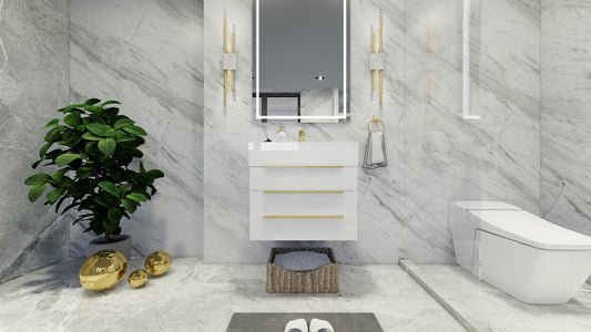 Bethany 30" Wall Mounted Bathroom Vanity with Reinforced Acrylic Sink