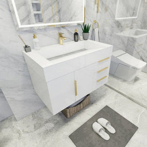 Bethany 36" Wall Mounted Vanity With Reinforced Acrylic Sink