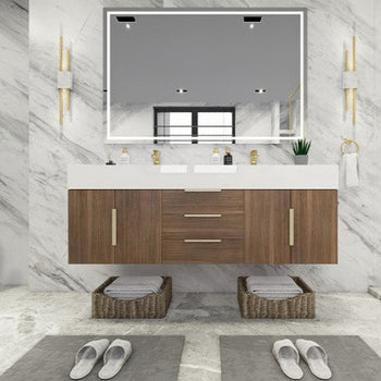 Bethany 72" Wall Mounted Bathroom Vanity with Reinforced Acrylic Sink