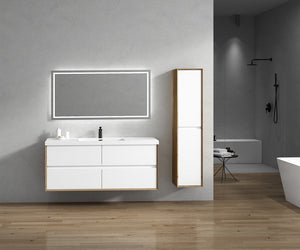 Kingdee 60" Wall Mounted  Vanity With Acrylic Top Double Sink