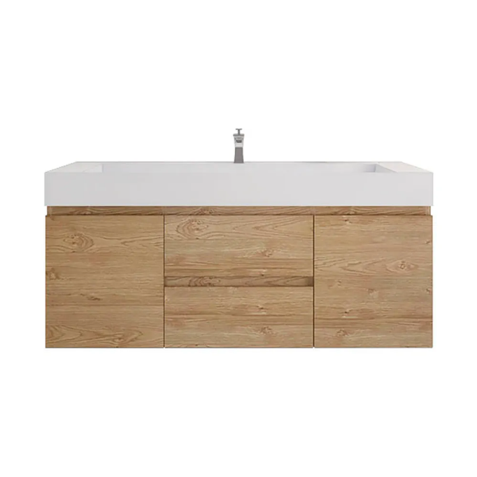 Monterey 60" Wall Mounted Bathroom Vanity with Acrylic Integrated Sink Top