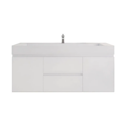 Monterey 60" Wall Mounted Bathroom Vanity with Acrylic Integrated Sink Top