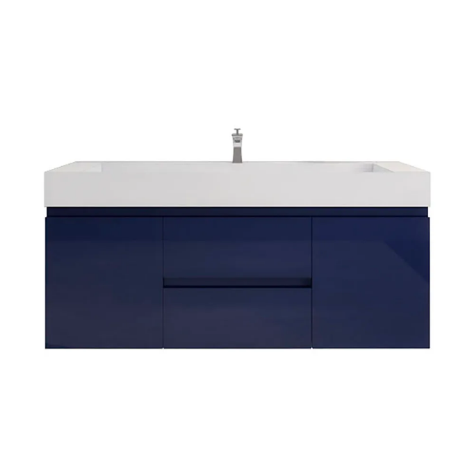 Monterey 60" Wall Mounted Bathroom Vanity with Acrylic Integrated Sink Top