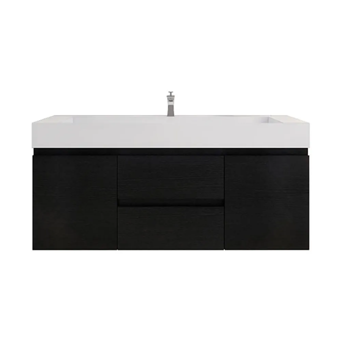 Monterey 60" Wall Mounted Bathroom Vanity with Acrylic Integrated Sink Top