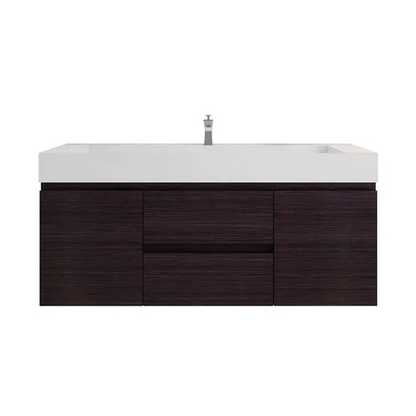 Monterey 60" Wall Mounted Bathroom Vanity with Acrylic Integrated Sink Top