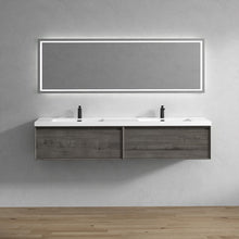 Load image into Gallery viewer, Bella 84&quot; Wall Mounted Vanity With Double Sink Acrylic Top
