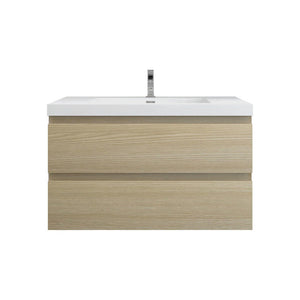 Bow 36" Wall Mounted Vanity With Reinforced Acrylic Sink