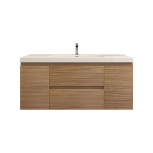 Bow 48" Wall Mounted Vanity With Reinforced Acrylic Sink