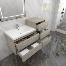Load image into Gallery viewer, Bow 50&quot; Wall Mounted Vanity With Reinforced Acrylic Sink W/Small Side Cabinet
