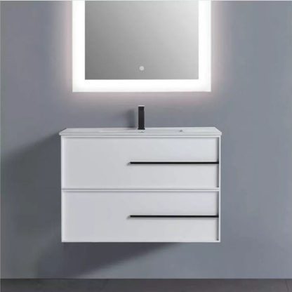 Cecilia Thermofoil 30" Wall Mounted Bathroom Vanity