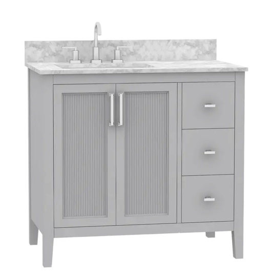 Hollister 36" Freestanding Bathroom Vanity with Sintered Stone Top