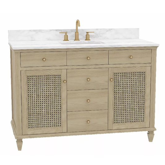 Ronnie 48" Freestanding Bathroom Vanity with Quartz Top