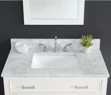 Load image into Gallery viewer, Carrara White Marble Vanity Top

