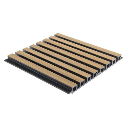 Two-Tone Small Slatted WPC Exterior Decorative Wall Panel