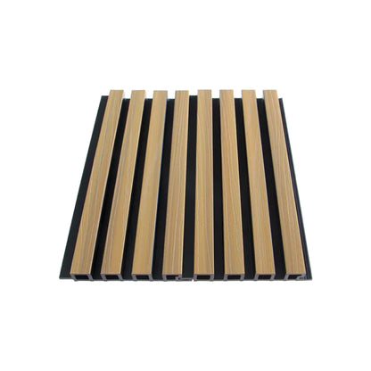 Two-Tone Small Slatted WPC Exterior Decorative Wall Panel