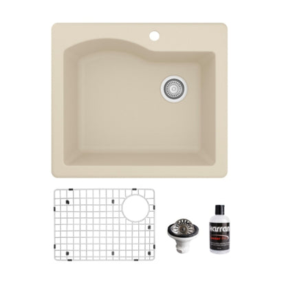 Stonera 24" Quartz Composite Top Mount Kitchen Sink