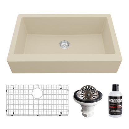 Petrodust 34" Quartz Composite Retrofit Apron / Farmhouse Kitchen Sink