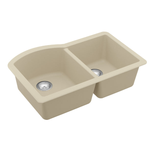 Stonera 32" Quartz Composite Undermount Double Basin Kitchen Sink