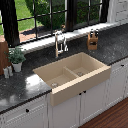 Petrodust 34" Quartz Composite Retrofit Apron / Farmhouse Kitchen Sink