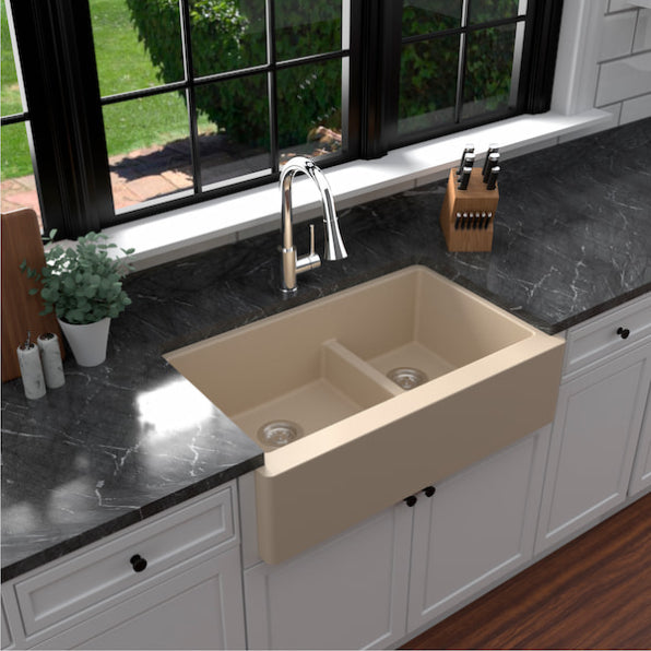 Petrodust 34" Quartz Composite Apron / Farmhouse Kitchen Sink