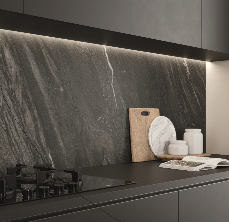 Atlas Plan PorcelainTop™ Black Tempest Italian Porcelain Slab