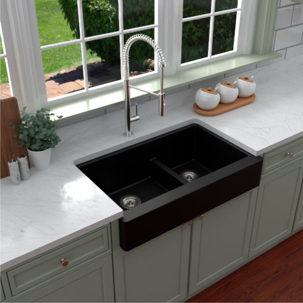 Petrodust 34" Quartz Composite Retrofit Apron / Farmhouse Kitchen Sink