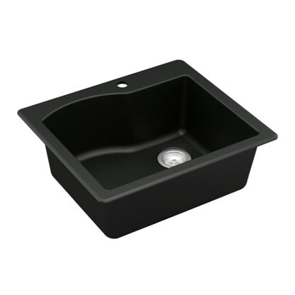 Stonera 24" Quartz Composite Top Mount Kitchen Sink