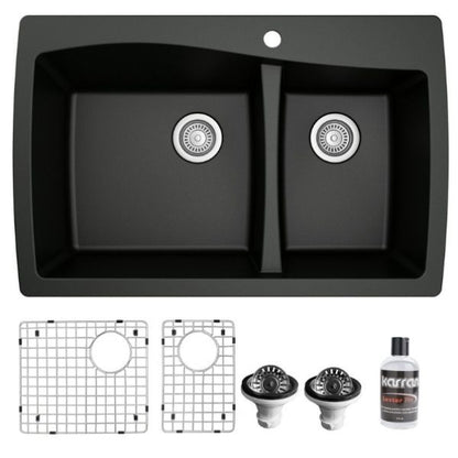 Tidal 34" Quartz Composite Top Mount Kitchen Sink