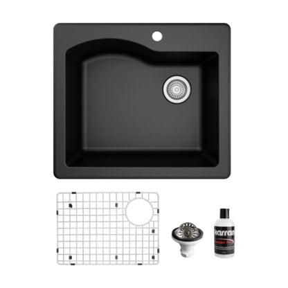 Stonera 24" Quartz Composite Top Mount Kitchen Sink