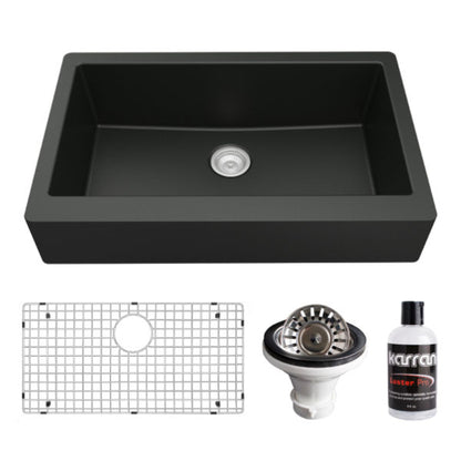 Petrodust 34" Quartz Composite Retrofit Apron / Farmhouse Kitchen Sink