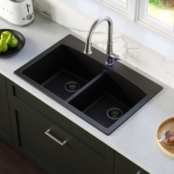 Tudor 33" Quartz Composite Top Mount Kitchen Sink