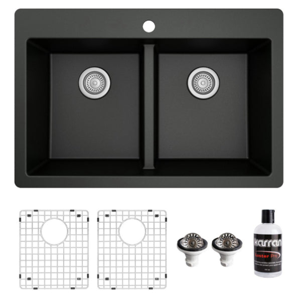 Essence 33" Quartz Composite Top Mount Kitchen Sink