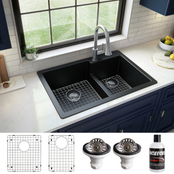 Essence 33" Quartz Composite Top Mount Kitchen Sink