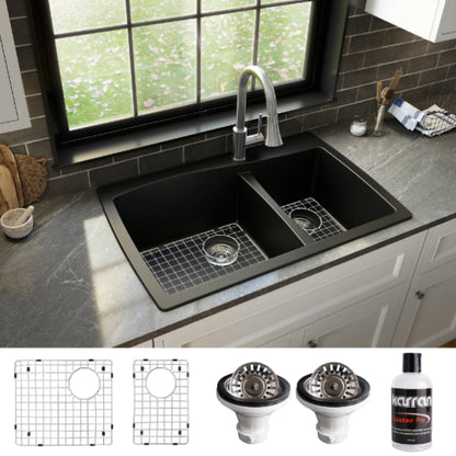 Tidal 34" Quartz Composite Top Mount Kitchen Sink