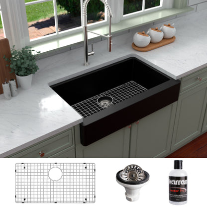 Petrodust 34" Quartz Composite Retrofit Apron / Farmhouse Kitchen Sink