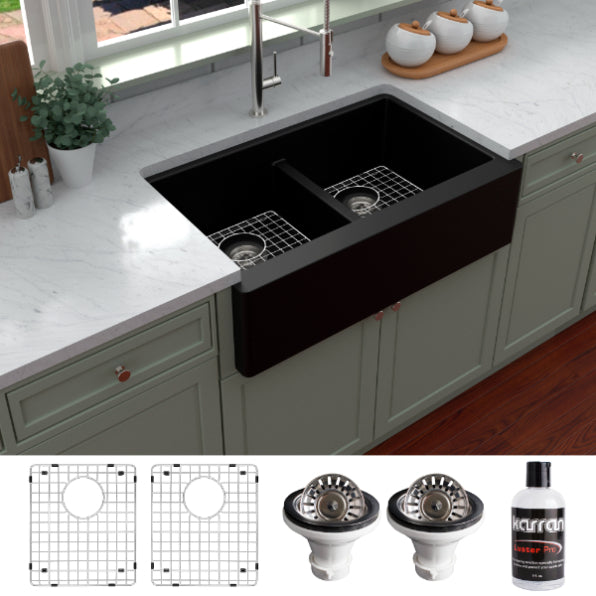 Petrodust 34" Quartz Composite Apron / Farmhouse Kitchen Sink