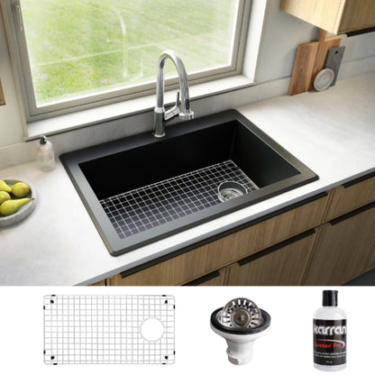 Essence 33" Quartz Composite Top Mount Kitchen Sink