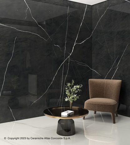 Atlas Concorde HybridSlab™ Black Origin Rectified Porcelain Slab