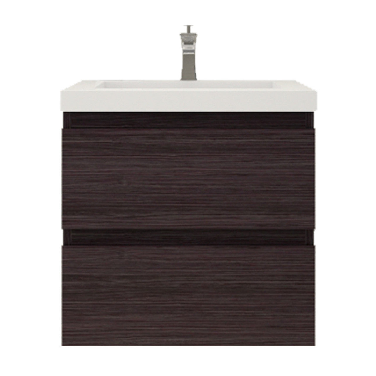 Bohemia Lina 24" Wall Mounted Bathroom Vanity with Reinforced Acrylic Integrated Sink Top