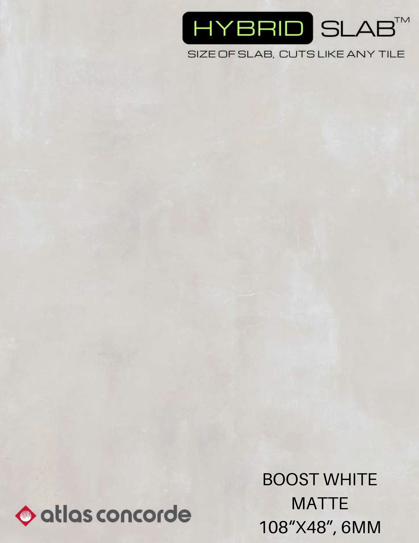Atlas Concorde HybridSlab™ Boost White Rectified Porcelain Slab
