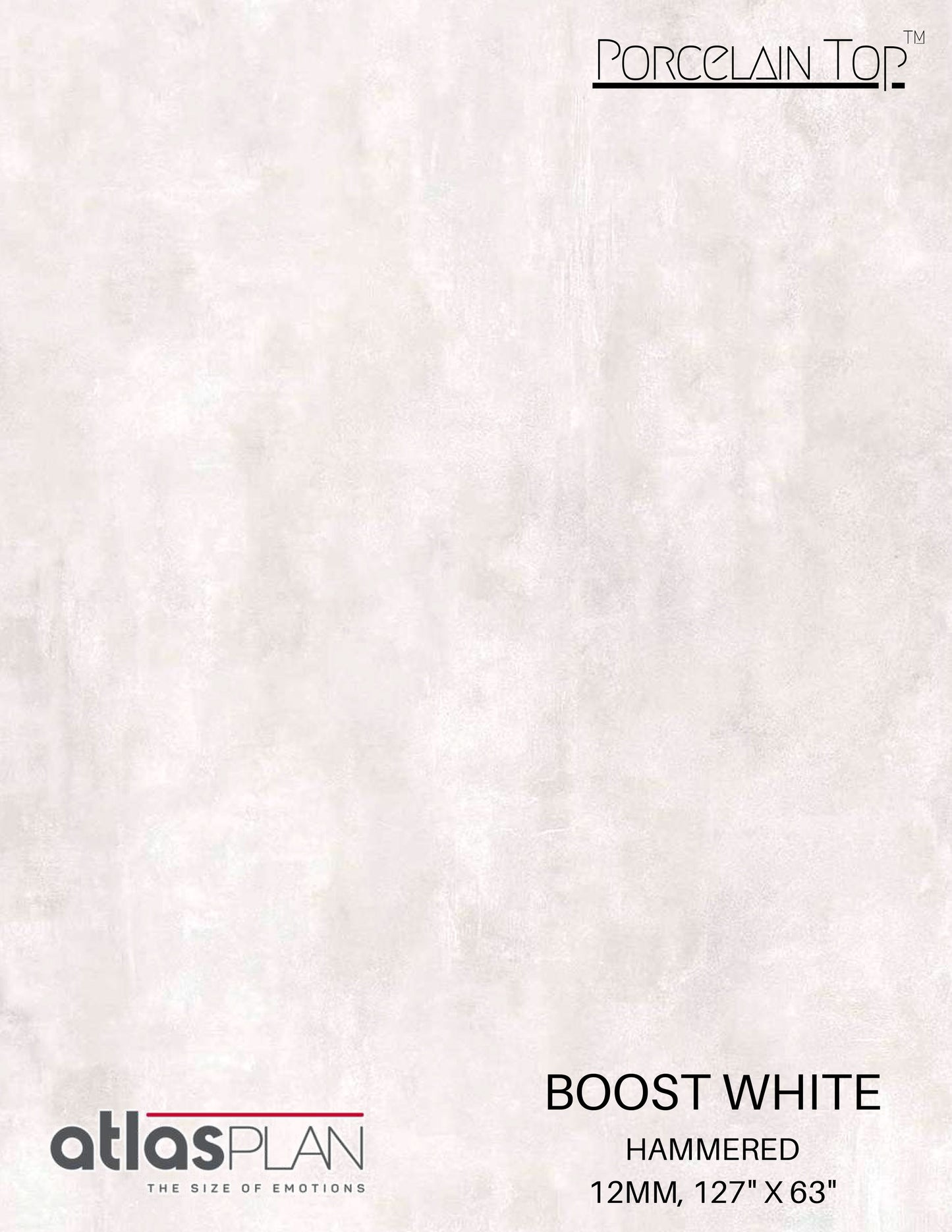 Atlas Plan PorcelainTop™ Boost White Porcelain Slab