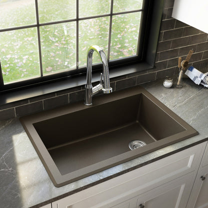 Essence 33" Quartz Composite Top Mount Kitchen Sink