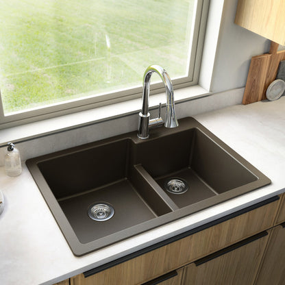 Essence 33" Quartz Composite Top Mount Kitchen Sink